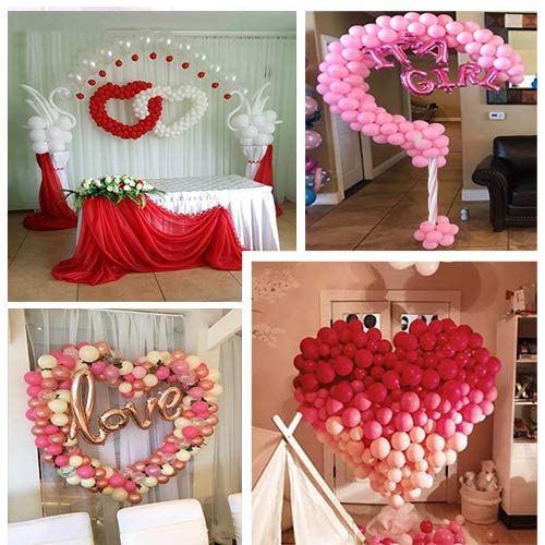 Decojoy Heart Balloon Arch Frame kit, DIY Different Balloon Shape, m