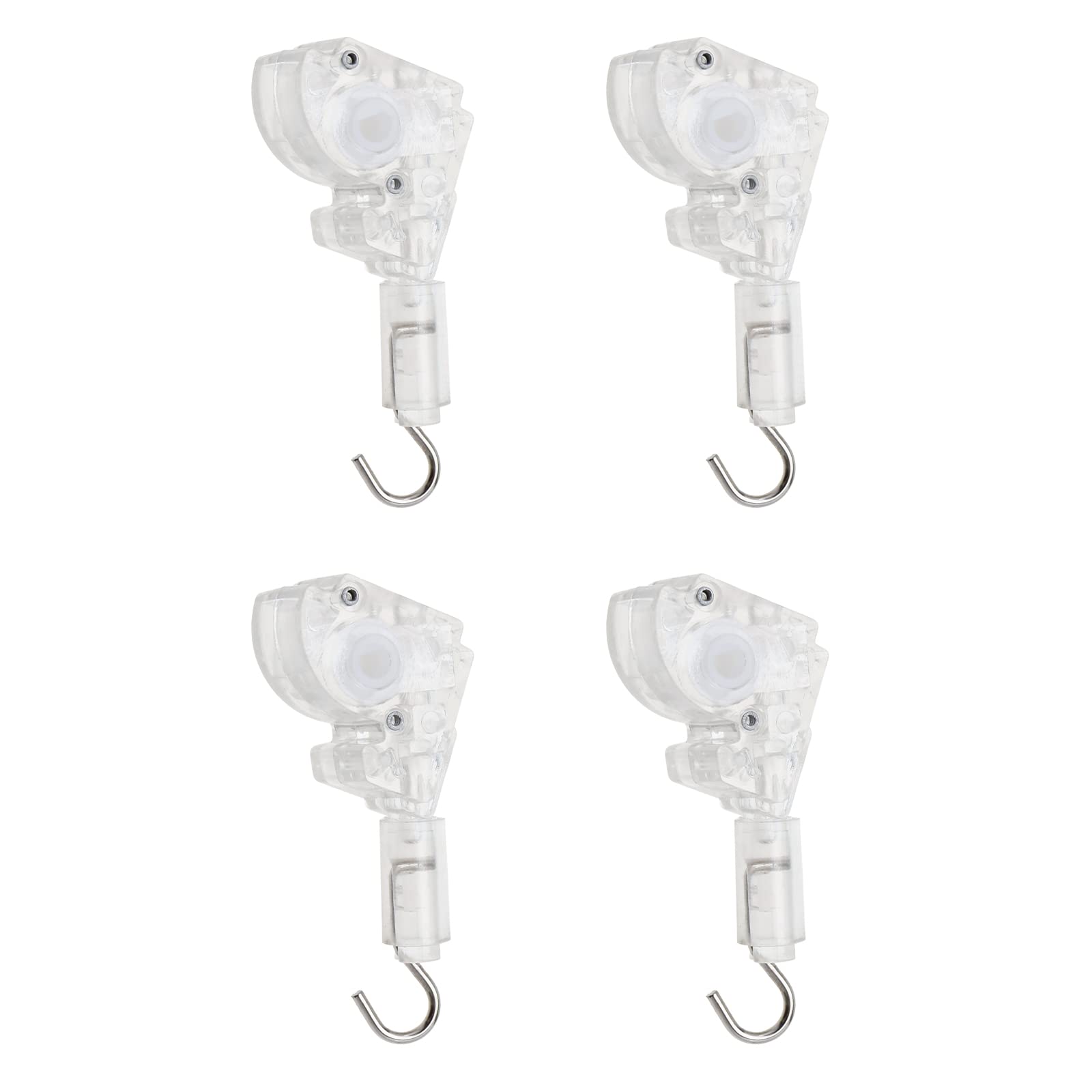 The Lord of the Tools 4Pcs 1" Blinds Wand Tilter Mechanism with D Shaped Gear 5/32" Hook Connection Metal Venetian Blind Tilt Wand Tilter Mechanism Replacement for Mini Blinds