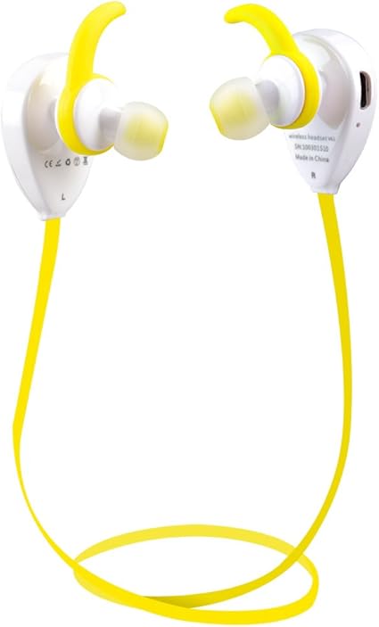 Amazon Co Jp Topfit X13 Bluetoothイヤホン イヤホン ハンズフリー通話 Cvc6 0 スポーツ仕様 ワイヤレス イヤホン ランニング中でも耳から外れにくい 防水 防汗スポーツイヤホン 白い 黄色 家電 カメラ