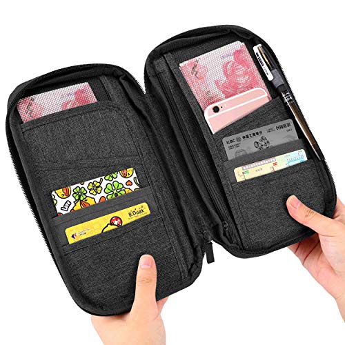 UBAYMAX Glove Box Console Organizer with 12 Pockets, Zipper Car Vehicle OCD Document Holder Case Armrest Storage Wallet for Owners Manual Car Registration Insurance Card Tire Gauge Changes (Black)