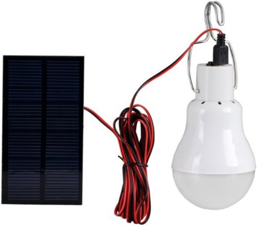 Saiko Rechargeable Solar LED Light Bulb Portable Panel Lamp for Shed Tent Camping Indoor Outdoor 110 lumens Lasting for 4 Hours
