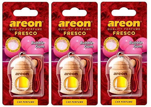Areon Fresco Car Air Freshener Bubble Gum 4 Milliliters Multi Pack Of 3