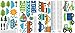 CherryCreek Decals Transportation and City Scene Kids' Room Peel and Stick Wall Sticker Decals