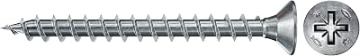 fischer Power-Fast II Chipboard Screws 3.0 x 25 mm Phillips Countersunk Blue