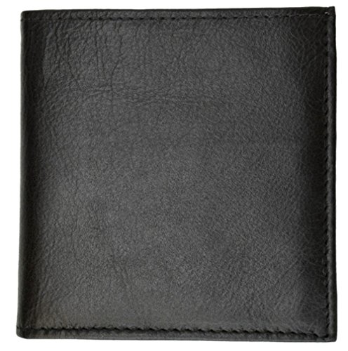 Leather Bi-fold Badge Holder Black #2517TA