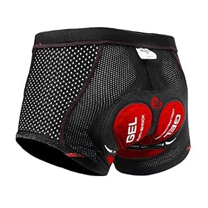 X-TIGER Men Women Cycling Undershorts 5D/3D Padded Gel Cycling Shorts Breathable & Adsorbent Quick-drying Comfortable…