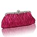 kingluck Silk Cocktail Evening Handbags/Clutches in Gorgeous Silk Purse (hotpink)