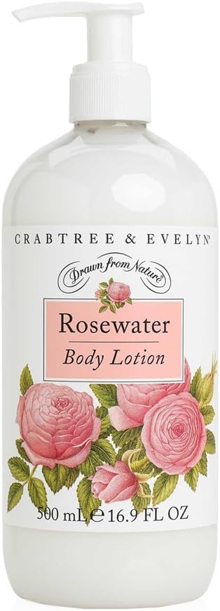 Crabtree & Evelyn Rosewater Hand & Body Lotion Pump 500ml Hydrating Moisturiser