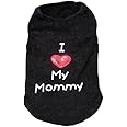Dog Shirts Slogan Vest I Love My Daddy/Mommy Cute Heart T-Shirt Clothes for Chiuahaha Poodle Teacup Shihtzu Yorkie Bulldog Small Puppy Costume