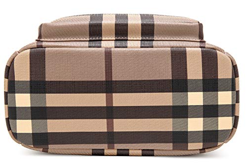 EZOLY Sac à Dos Femmes Cuir Elegant, Grande Capacité Femme Sac à Dos College Fille, Anti-vol, Ordinateur Portable, Voyage Sacs à Dos Loisir Pour Femme, Marron