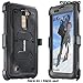 COVRWARE® LG K10 / LG Premier LTE - [Aegis Series] with Built-in [ Screen Protector ] Heavy Duty Full-Body Rugged Holster Armor Case & Belt Swivel Clip [ Kickstand ] - Black (CW-K10-AG01)