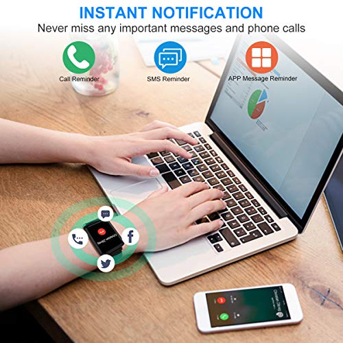 Smart Watch, Fitness Tracker Smartwatch Activity Tracker with Heart Rate Blood Pressure Monitor IP67 Waterproof Fitness Watch Sports Wrist Android Watch Wristbands for Samsung iOS Phones Men Women