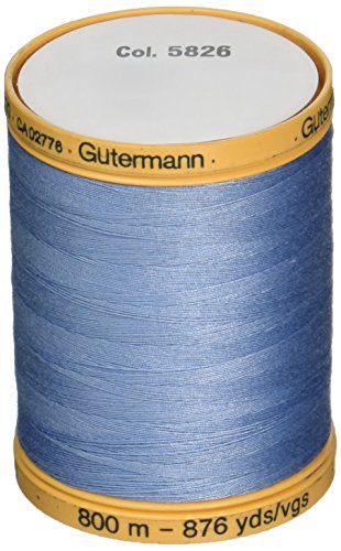 Gutermann Natural Cotton Thread, 800m/875 yd, Carolina Blue