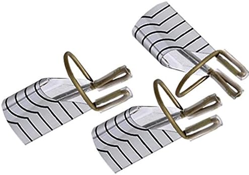 RuiChy 5pcs Silver Reusable UV Gel Acrylic Nail Art Tips Extension Guide Form Tool