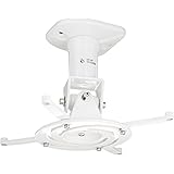 AMER Projector Mount - Universal Ceiling Bracket LCD DLP Tilt 360&deg; Swivel 30lbs (White)