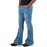 Men's Vintage Bell Bottom Jeans 60s 70s Outfits for Men,Mens Bell Bottoms Disco Pants Flared Jeans