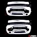 A-PADS Compatible with(Just Overlay Stick on, NOT for SNAP in Replacement) 2 Chrome Door Handle Covers for 2000 01 02 03 04 05 06 Chevy Tahoe/Silverado/Suburban/GMC Sierra/Yukon- W/P Key