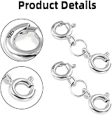 pegzherx 2Pcs Silver Double Clasps 925 Sterling for Necklace Bracelet view 3