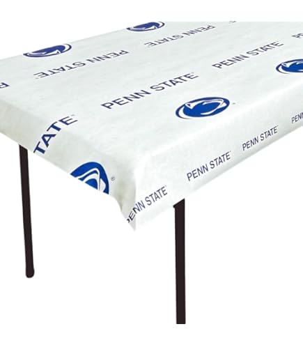 Penn State Nittany Lions Plastic Tablecloths - Pack Of 3, 54 X 108 Inches, Disposable For Tailgates & Parties - View #2