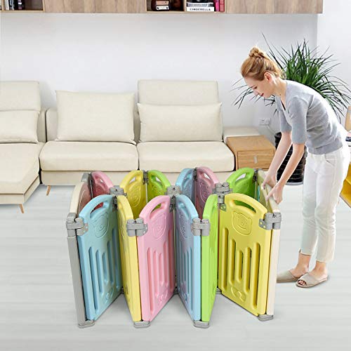 image for Costzon Baby Playpen, 14-Panel Foldable Kids Safety Activity Center Pl