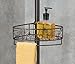 iDesign Twigz Metal Wire Rod Corner Shower, Adjustable 5'-9' Pole and Baskets for Shampoo, Conditioner, Soap with Hooks for Razors, Towels, Tension Caddy