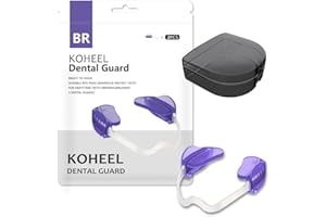 KOHEEL No-Boiling Adjustable Mouth Guard for Teeth Grinding and Clenching, Comfortable Night Guard for Bruxism Relief, TMJ Relief, and Sleep Improvement (2 Count)