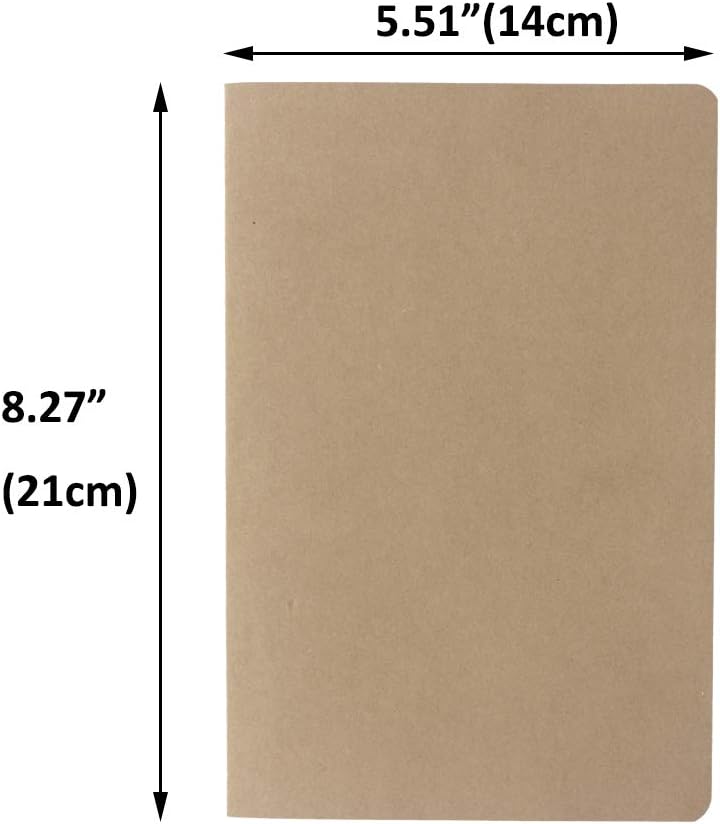 YBCPACK 12 Pack Lined Notebooks Kraft Brown Cover Journal Notebook for Students Travelers, Office - Image 5
