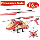 GPTOYS Remote Control Helicopter 4 Channel Indoor RC Toys with LED Light G620