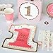 128 Piece Big Dot of Happiness Fun to be One - 1st Birthday Girl with Gold Foil - Party Tableware Plates, Napkins - Bundle for 32