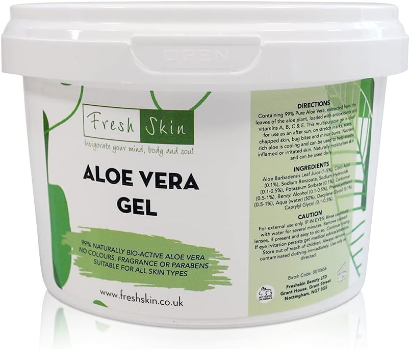 Freshskin Beauty 500g Aloe Vera Gel 99% Bio-Active Cruelty Free Vegan