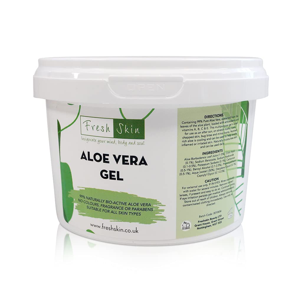 Freshskin Beauty LTD | 500g Aloe Vera Gel - 99% Naturally Bio-Active Aloe Vera - Cooling, Soothing & Moisturising for All Skin Types - Non-Sticky Fast Absorbing Formula Cruelty-Free & Vegan