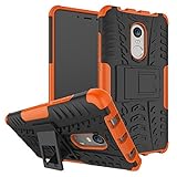 Xiaomi Redmi Note 4X Hybrid Case DWaybox Hybrid Rugged Heavy Duty Hard Back Case Cover with Kickstand for Xiaomi Redmi Note 4X / Xiaomi Redmi Note 4 / Hongmi Note 4 5.5 Inch (Orange)