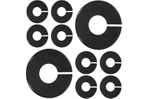 DIKACA 10pcs Black Plastic Hanger Size Dividers for Clothing Racks, Round Size Rings for Closet