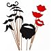 Pixnor 31PCS Colorful Props On A Stick Mustache Photo Booth Party Fun Wedding Christmas Birthday Favor