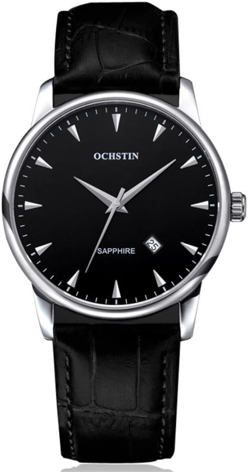 GAOHL OCHSTIN Men 's Fashion Leather Belt Waterproof Simple Quartz Swiss men' s Watches, 6