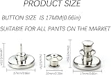 CCLKHY 10 Pcs Adjustable Detachable Metal Jeans Buttons 17mm Zinc Alloy view 2