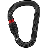 Petzl Attache Lightweight Pear-Shaped Belay Carabiner - Screw-Lock HMS