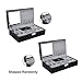 SONGMICS Black Jewelry Box, 8-Slot Watch Organizer, Storage Case with Lock and Mirror UJWB41B