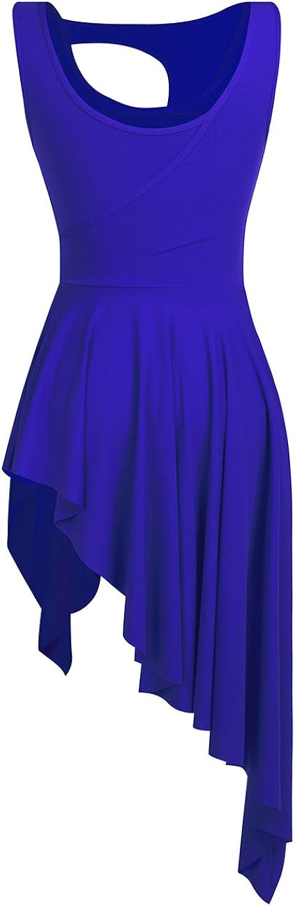 QinCiao Lyrical Women's Dance Dress Modern Contemporary High-Low Skirt Ballroom Dancing Costumes: Clothing