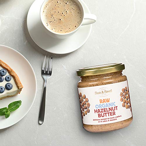 Sun and Seed - Organic Raw Hazelnut Butter - Gluten Free and Keto Friendly - Ultra Healthy And Nutritious High Protein Spread - Rich in Folate and B-complex Vitamins (Hazelnut, 2 Pack)