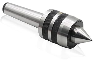 Yunnergo MT4 Ball Bearing Morse Taper Medium Duty Live Center Triple Bearing Lathe for Wood and Metal Lathe CNC Work (Internal Rotation Type)