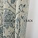 jinchan Kitchen Curtains 36 Inch Length Paisley Scroll Printed Linen Short Window Tier Curtains for Bathroom Medallion Design Burlap Vintage Jacobean Floral Small Cafe Curtains 2 Panels Blue on Beige