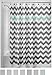 iDesign Chevron Shower Curtain, 54 x 78, Gray/Aruba