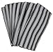 Nouvelle Legende 100% Cotton Basketweave Kitchen Towels with Classic Striped Design, Ultra Absorbent Tea Towels for Drying Dishes, Glassware & Spills, Soft, Durable, Lint-Free, 19x29 in 8-Pack, Black