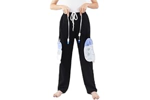 YingXue Catheter Leg Bag Pants, Holds (2) 2000ml Leg Bags for Nephrostomy, Foley, Suprapubic & Biliary Catheters