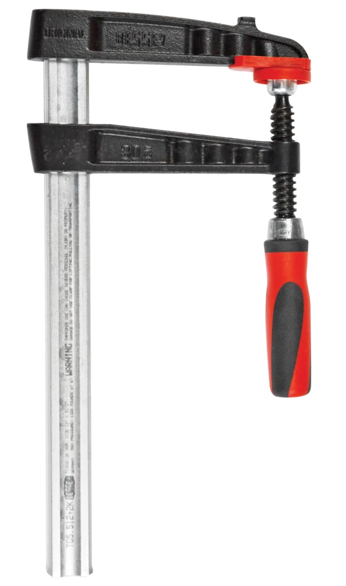 Photo 1 of BESSEY TG5.512+2K Clamp, woodworking, F-style, 2K handle, replaceable pads, 5.5 In. x 12 In., 1320 lb