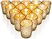 Premium Votive Candle Holders made of Mercury Glass with Speckled Gold - Adds warm elegant glow to every Home or Wedding Decor, Set of 15