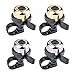 WISCOON Bike Bell, Bicycle Bell, 4 Packs of Bike Bells Adults Bulk Bicycle Bells Loud Crisp Clear Sound Brass Mini Small Bike Ringer for Cycling Outdoor Bike (Silver+Gold)