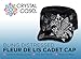 Crystal Case Womens Cotton Rhinestone Fleur de Lis Cadet Cap Hat (Black)