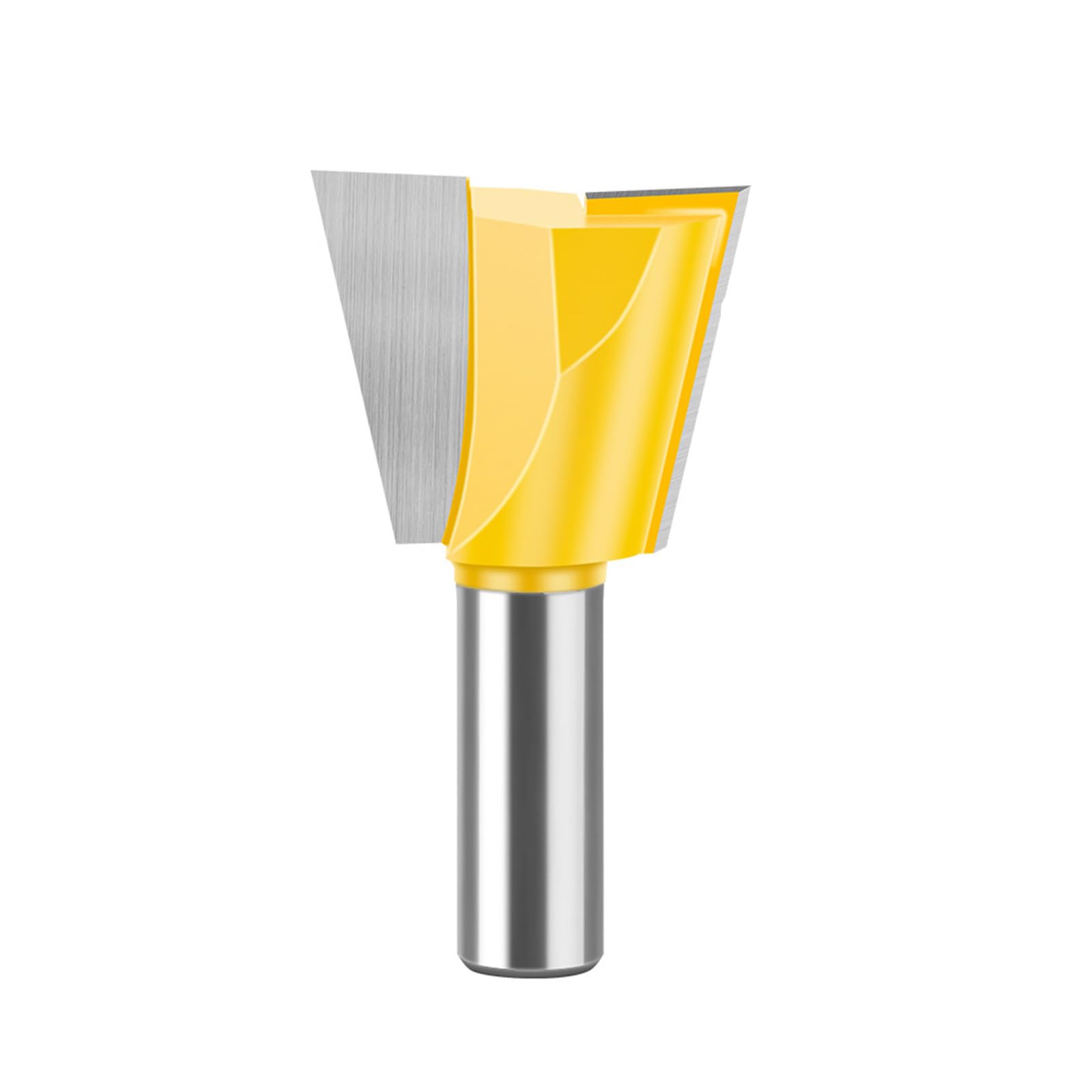 MACHSWON Straight Cut Router Bit Milling Cutter Cutting Dovetail Bit 1/2 Inch Shank,1-1/2" Cut Diameter Wood Cutting Trimming Cutter Double Flute Straight Grooving Bits for Woodworking Dovetail Bit